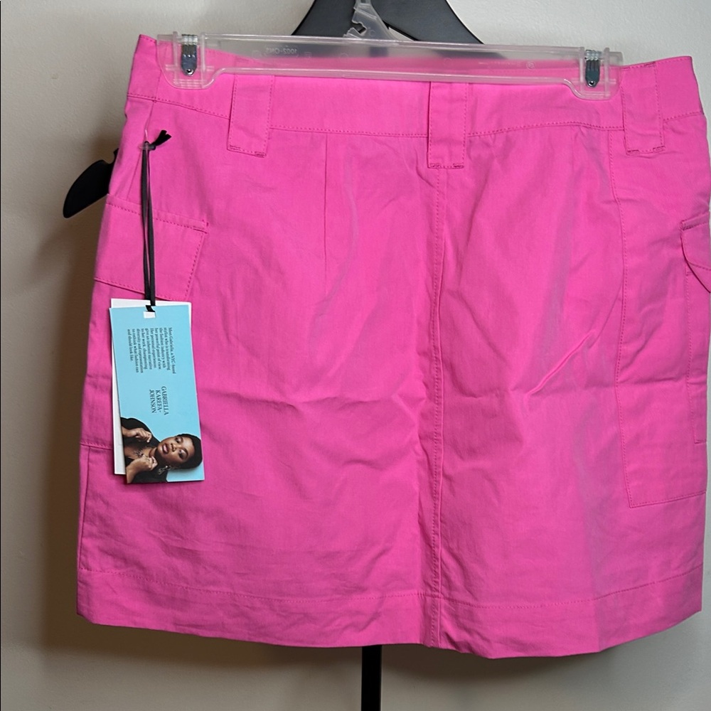 Chic Pink Women's Cargo Skirt - Picture 3 of 9